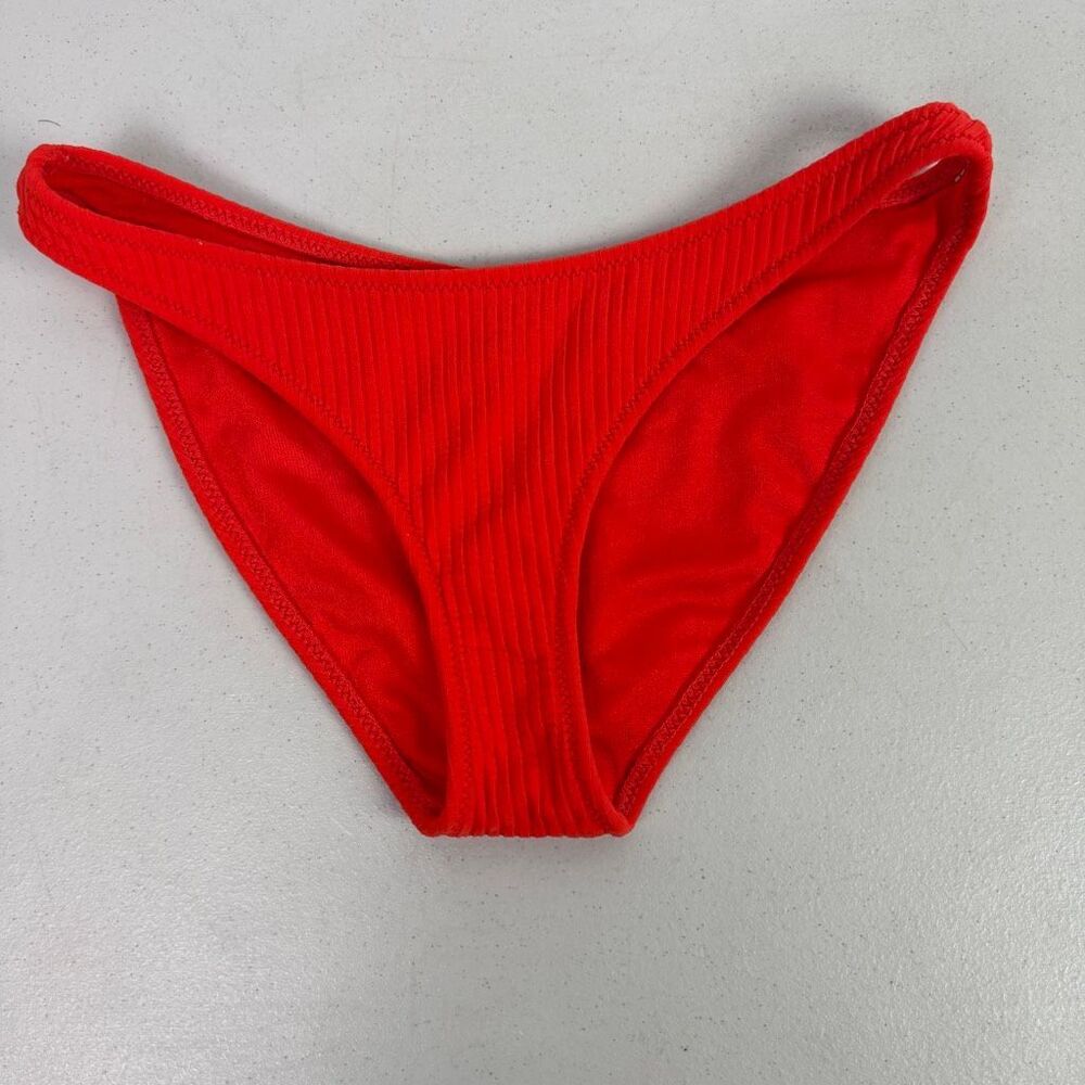 Triangl XS Maci Ribbed Bikini Bottom Candy Red